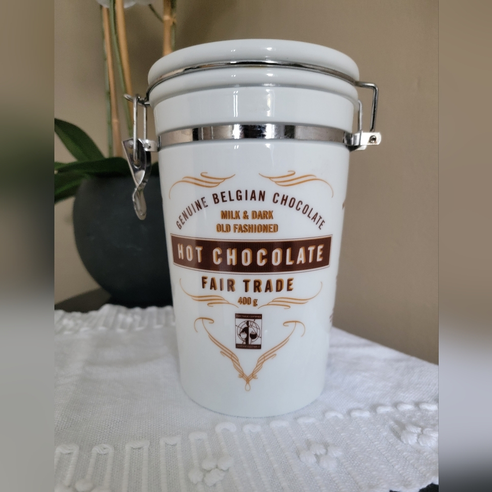 Hot chocolate canister jar